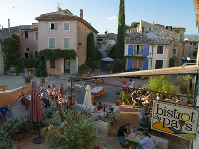 More than just a place to eat, many French country bistros offer lodgings and sell local produce. But the transactions of greatest value are the social ones, in which locals come together over a meal or a drink to discuss everything from pressing politics to idle gossip. 