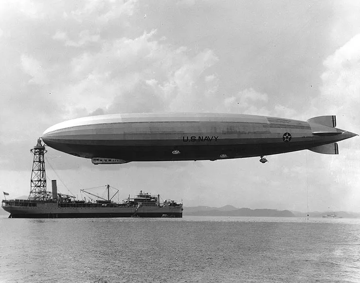 The USS Los Angeles, a United States Navy airship, in 1931